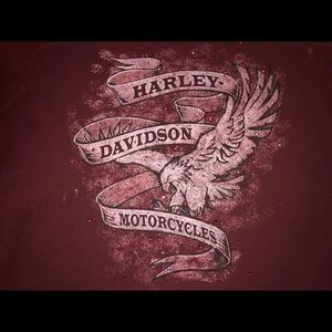 Harley-Davidson Motorcycles Maroon Long Sleeve